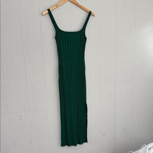 Reformation Green Sleeveless Midi Dress XS